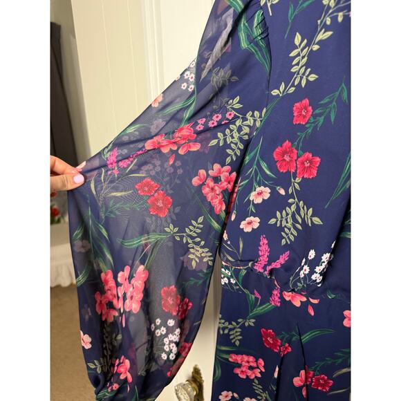 Eliza J Navy Floral Maxi Dress - Picture 4 of 12